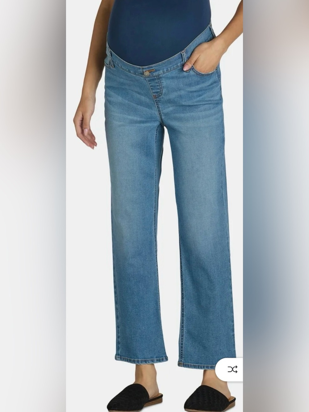 🌟3/$15🌟Time and Tru Blue Straight-Leg Maternity Jeans. Ladies Large